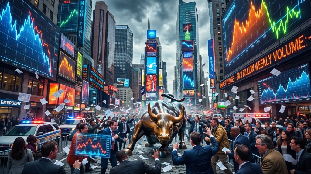découvrez comment wall street a connu une semaine explosive avec 8,3 milliards de dollars d’actions échangées, reflétant une intense activité sur les marchés financiers.