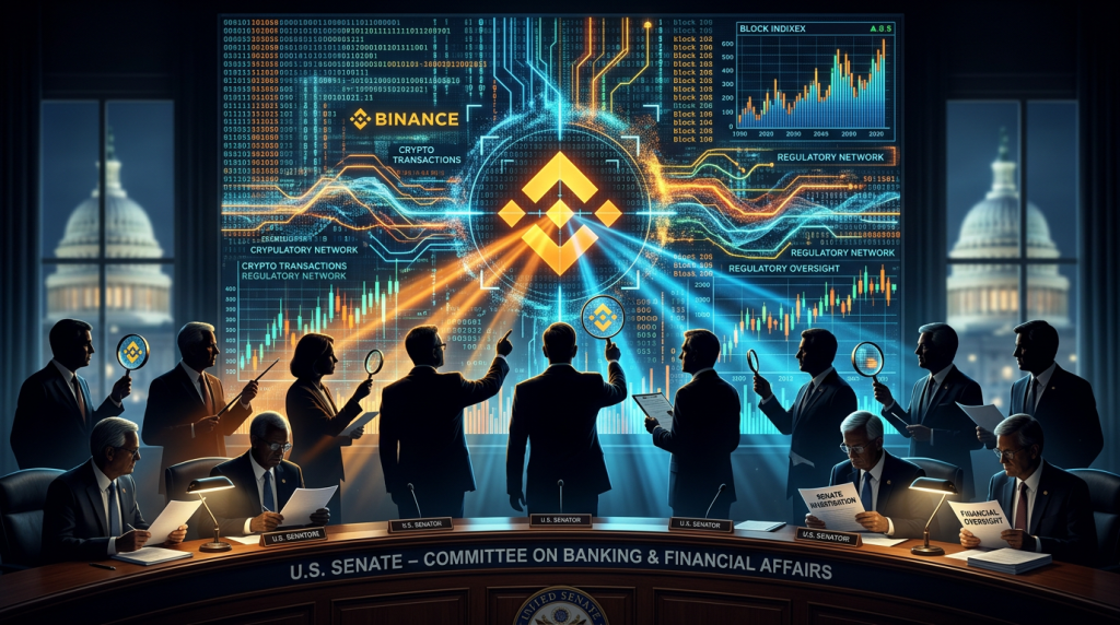 onze sénateurs américains demandent une enquête fédérale sur les opérations de binance, mettant la célèbre plateforme d'échange de cryptomonnaies sous forte pression réglementaire.